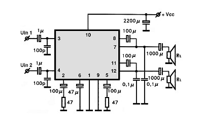 HA13102 circuito eletronico