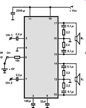 LA4705 circuito eletronico
