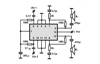 LM1877N-N-8 circuito eletronico