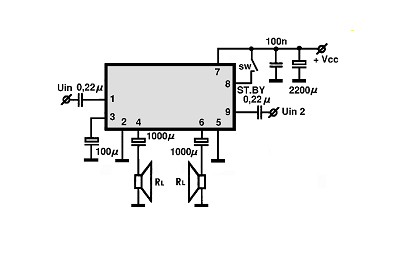 TDA1517 circuito eletronico
