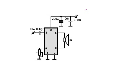 TDA7056B circuito eletronico