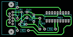 PCB programador componentes circuito impresso