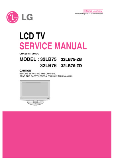 LG 32LB75, 32LB76 Chassis LD73C - LCD TV