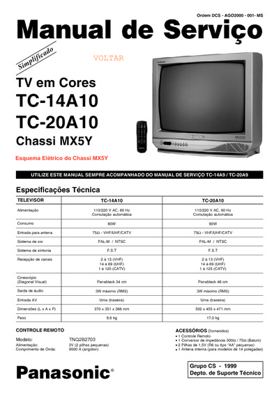 Panasonic TV TC-14A10 TC-14A20