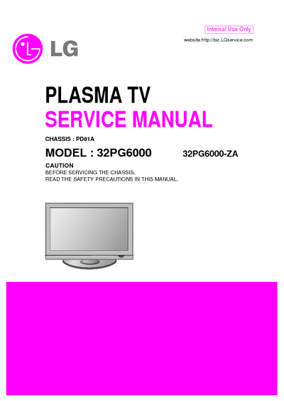 LG 32PG6000 Ch PD81A Plasma
