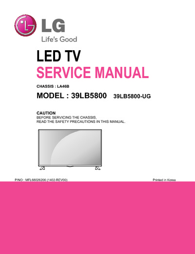 LG 39LB5800 Chassis LA46B LED TV