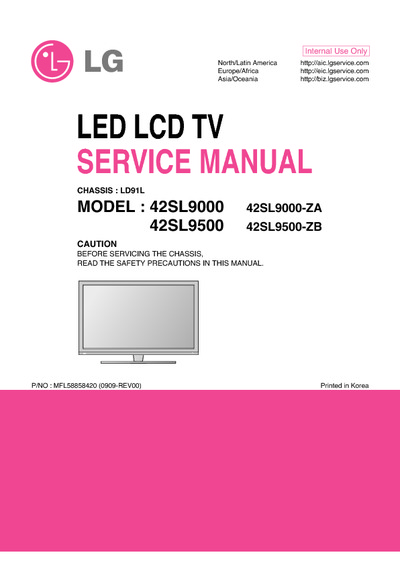 LG 42SL9000, 42SL9500