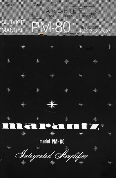 Marantz PM-80 Service Manual