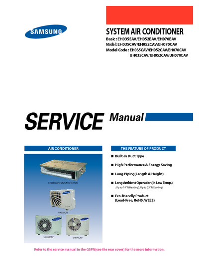 Samsung EH035 052 070 CAV Service Manual