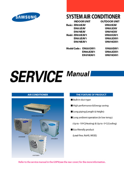 Samsung EH035 052 070 EAV1 Service Manual