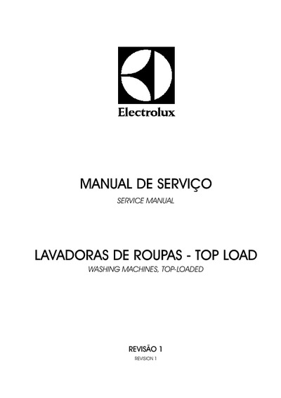 Manual Serviço Lavadoras ELECTROLUX TOP LOAD