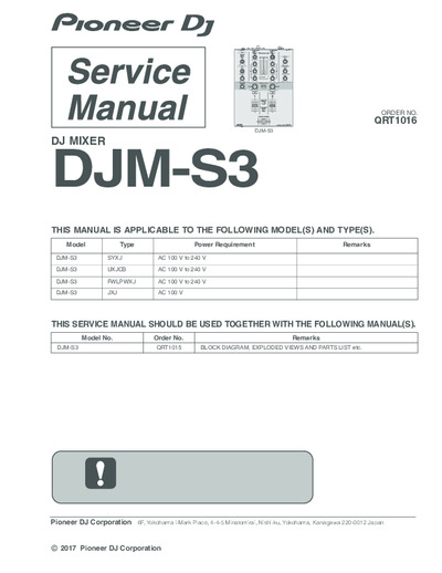 Pioneer DJM-S3 QRT1016