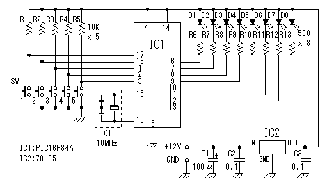 led flasher circuit diagram