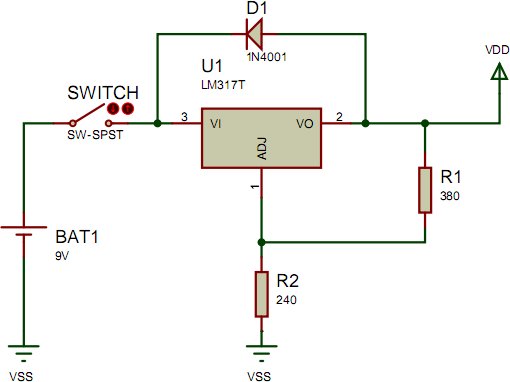 Power supply motion sensor electronic schematic