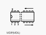16-MDIP Caixa circuito Integrado