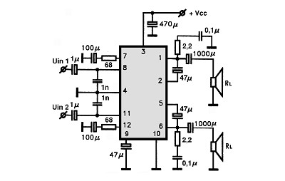 HA1395 circuito eletronico