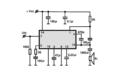 KA2203 circuito eletronico