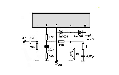 LM1875 circuito eletronico