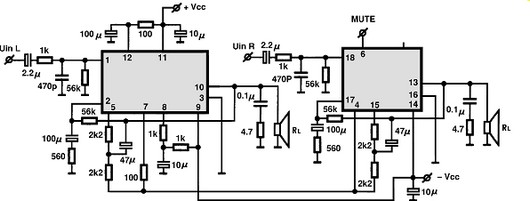 STK4162II circuito eletronico