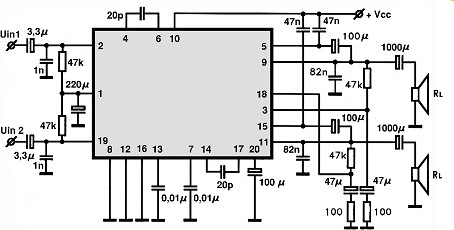 TA7214P circuito eletronico