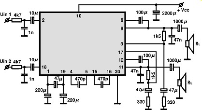 TA7215P circuito eletronico