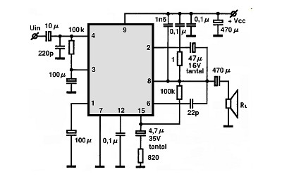 TA7216P circuito eletronico