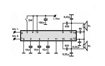 TA7767F circuito eletronico