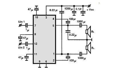 TA8270P circuito eletronico