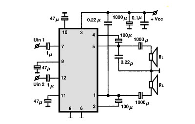 TA8271P circuito eletronico
