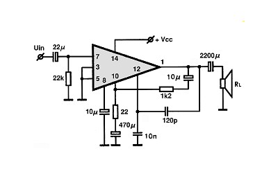TAA621 circuito eletronico