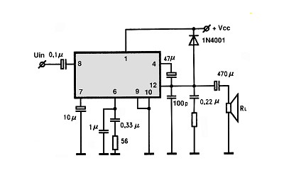 TBA1908A circuito eletronico