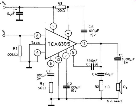 TCA830S circuito eletronico