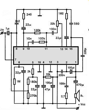 TDA1016 circuito eletronico
