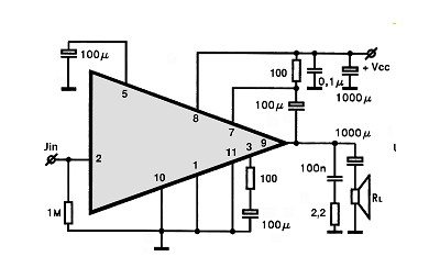 TDA1103P circuito eletronico