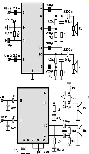 TDA2005 circuito eletronico