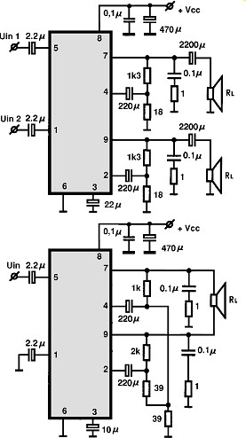 TDA2007A-BTL circuito eletronico