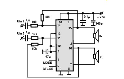 TDA8542T circuito eletronico