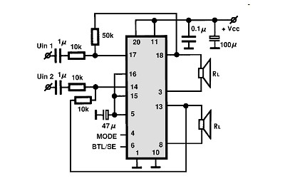 TDA8542TS circuito eletronico
