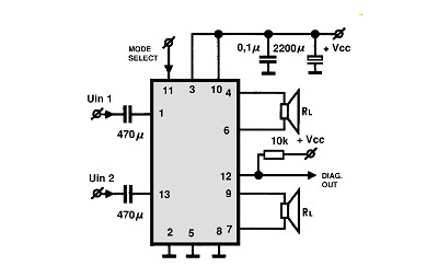 TDA8560Q circuito eletronico