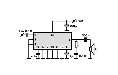 ULN2281B circuito eletronico
