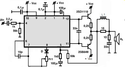 UPC1270H circuito eletronico