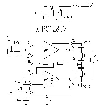 UPC1280V circuito eletronico