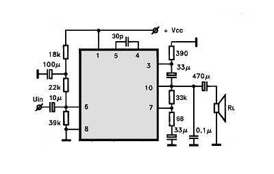 UPC563 circuito eletronico