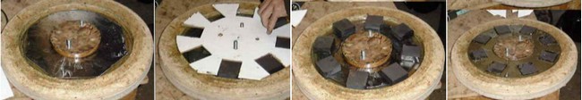 as quatro faes de construção do rotor magnético
