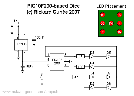 dice electronic schematic