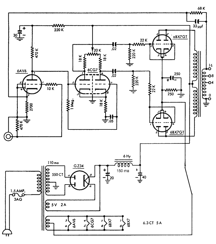 Amplificador 10W Valvulas electronicas