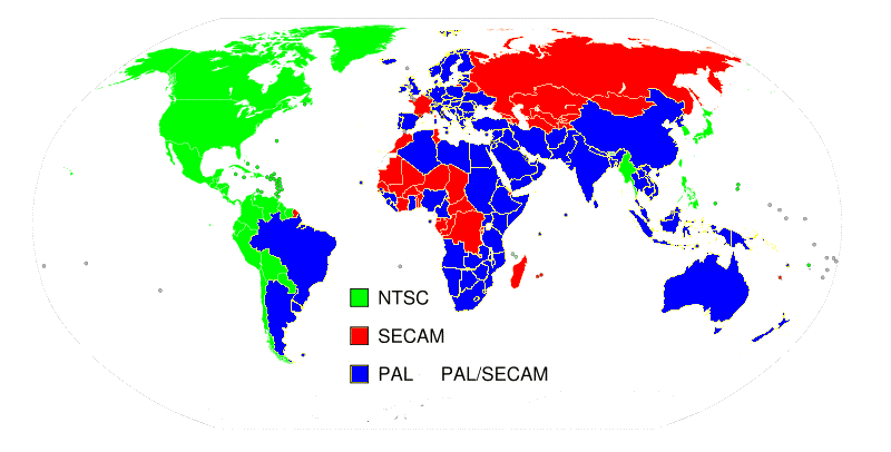 NTSC- PAL SECAM - Uso Global