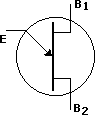 Transistor unijunção simbolo