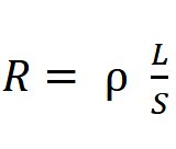 formula resistência específica R=rho L/S