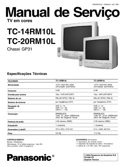 Panasonic TC-14RM10L TC-20RM10L